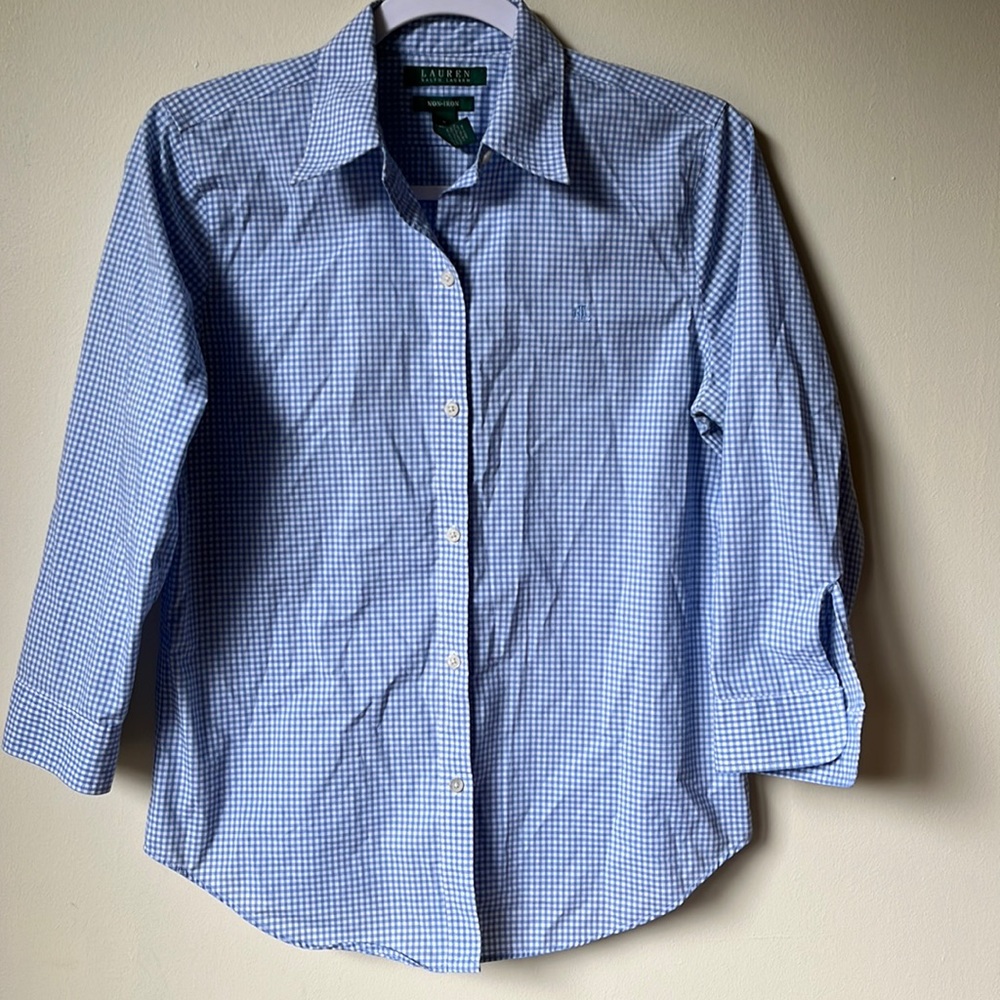 Lauren Ralph Lauren non-iron gingham button down shirt